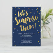 Invitation Cartons d'invitation pour une fête surprise de cou (Debout devant)