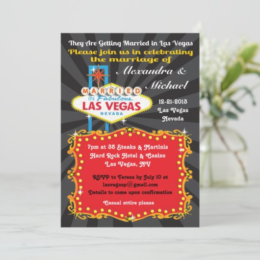 Invitation Cartons d'invitation pour une réception de mariage (Debout devant)