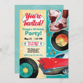 Invitation Cartons d'invitation pour une soirée à thème année (Devant / Derrière)