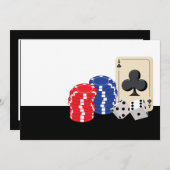 Invitation Cartons d'invitation pour une soirée casino (Devant / Derrière)