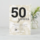 Invitation Cartons d'invitation pour une soirée de 50e annive (Debout devant)