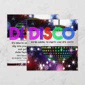 Invitation Cartons d'invitation pour une soirée disco amusant (Devant / Derrière)