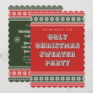 Invitation Cartons d'invitation pour une soirée pull de Noël