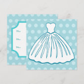 Invitation Cartons d'invitation Robe de Mariée (Devant / Derrière)