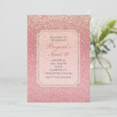 Invitation Cartons d'invitation rose pailleté de conte de fée (Debout devant)