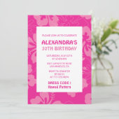 Invitation Cartons d'invitation rose pour 30 ans d'anniversai (Debout devant)