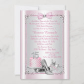 Invitation Cartons d'invitation Rose Princesse pour Quinceañe (Devant)