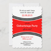 Invitation Cartons d'invitation rouge blanc (Dos)