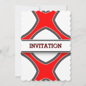 Invitation Cartons d'invitation rouge blanc (Devant)