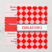 Invitation Cartons d'invitation rouge blanc (Devant / Derrière)