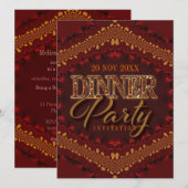 Invitation Cartons d'invitation rustiques à paillettes pour d (Devant / Derrière)