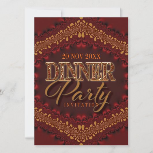 Invitation Cartons d'invitation rustiques à paillettes pour d (Devant)
