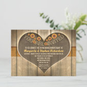Invitation Cartons d'invitation rustiques pour anniversaire d (Debout devant)