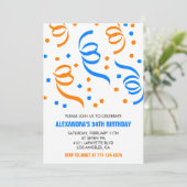 Invitation Cartons d'invitation simples pour 34e anniversaire (Debout devant)