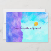 Invitation Cartons d'invitation sirène adulte (Dos)