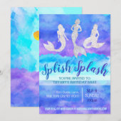 Invitation Cartons d'invitation sirène adulte (Devant / Derrière)