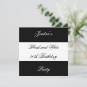 Invitation Cartons d'invitation Soirée Style Noir & Blanc (Debout devant)