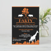 Invitation Cartons d'invitation Soirée Thème Africain (Debout devant)