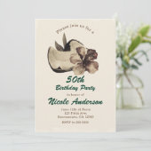 Invitation Cartons d'invitation Vintage Tropical Coco et Hibi (Debout devant)