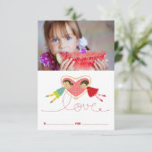 Invitation Cartoon Boy Hearts Girl Classroom Saint-Valentin (Debout devant)