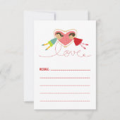 Invitation Cartoon Boy Hearts Girl Classroom Saint-Valentin (Dos)