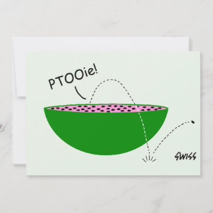 Invitation Cartoon de pastèque Funny Modèle de réunion en fam