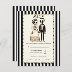 Invitation Cartoon Épouse de squelette + Mariage de chambre R