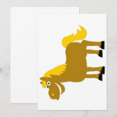 Invitation Cartoon Horse (Devant / Derrière)