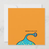 Invitation Cartoon Monster Green Alien Fête d'Halloween pour (Dos)