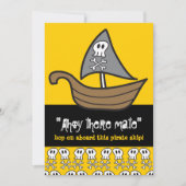 Invitation Cartoon Pirate Skulls & Bones Fête d'anniversaire (Devant)