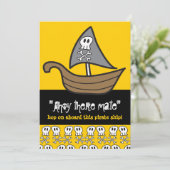 Invitation Cartoon Pirate Skulls & Bones Fête d'anniversaire (Debout devant)