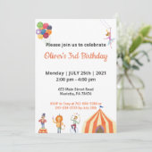 Invitation Cartoon spécial enfants thème élégant Anniversaire (Debout devant)