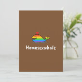 Invitation Cartoon Whale Pride Art | Love & Unity Design (Debout devant)