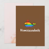 Invitation Cartoon Whale Pride Art | Love & Unity Design (Devant / Derrière)