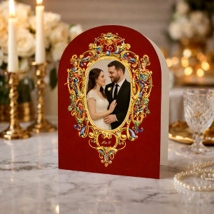 Invitation Cartouche de style rococo couleur modèle de photo