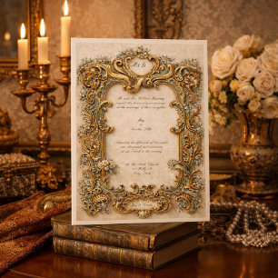Invitation Cartouche de style victorien élégant et orné