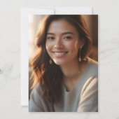 Invitation Cascadation des majuscules et Gold Confetti Photo (Dos)