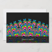 Invitation Cascade arc-en-ciel - Art fractal (Devant)