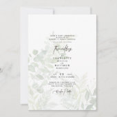 Invitation Cascade Botanique Mariage de verdure (Devant)