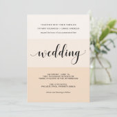 Invitation Cascade de Blush | Mariage de bandes subtiles (Debout devant)