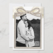 Invitation Cascade de dentelle en crêpe noeud papillon mariag (Dos)