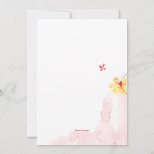 Invitation Cascade de Fleurs (Dos)