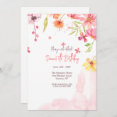 Invitation Cascade de Fleurs  (Devant / Derrière)