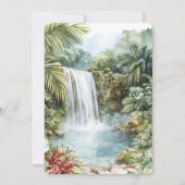 Invitation Cascade de la Jungle Moto Tropicale Anniversaire (Dos)
