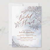 Invitation Cascade de nuptiale bleu rustique (Devant)