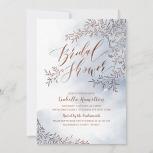 Invitation Cascade de nuptiale bleu rustique