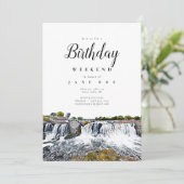 Invitation Cascade de Sioux Falls Anniversaire Week-end Invit (Debout devant)
