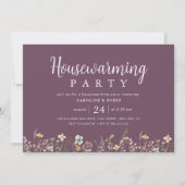 Invitation cascade violette fleur sauvage (Devant)