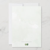 Invitation Cascader aquarelle Eucalyptus Mariage de verdure (Dos)