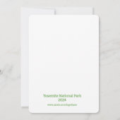 Invitation Cascades du parc national Yosemite 2024 diecut (Dos)